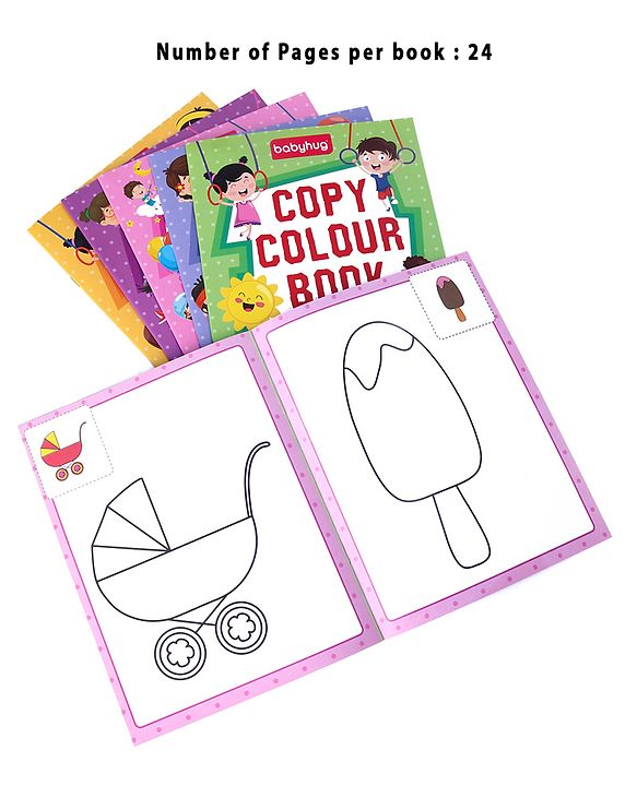 Babyhug Little Ace Coloring Books Set of 6 - English