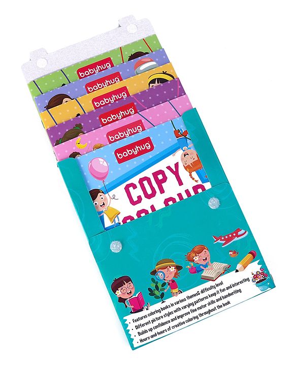 Babyhug Little Ace Coloring Books Set of 6 - English
