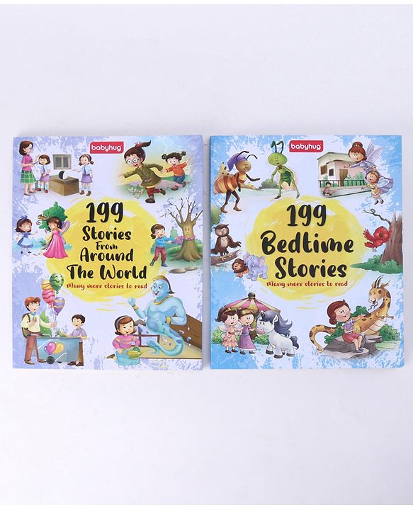 Babyhug 199 Stories From Around the World & Bedtime Books|Self teaching Stories|Colourful Illustration|Pack of 2 |English|2 to 6 Years