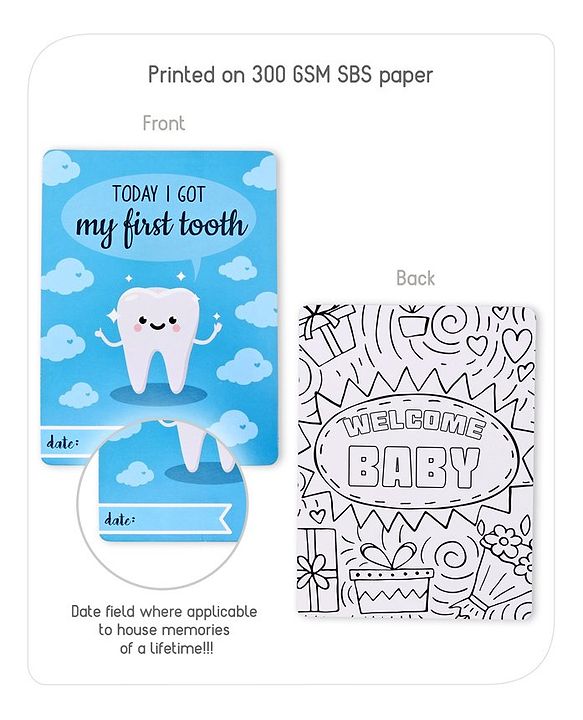 Babyhug Baby Milestone Cards - English