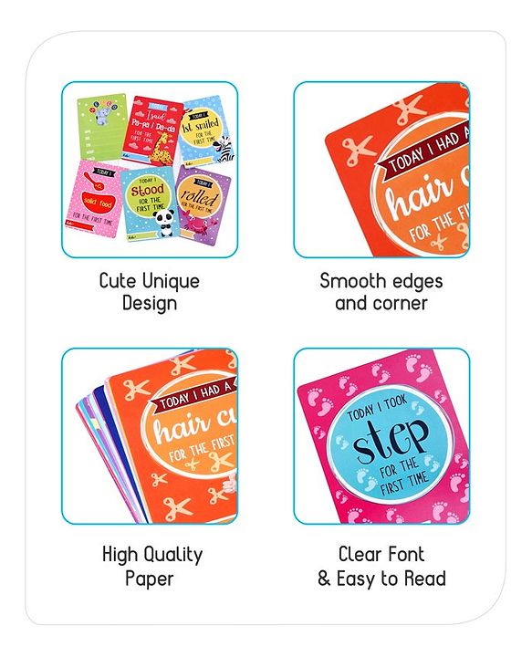 Babyhug Baby Milestone Cards - English