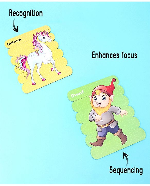 Babyhug Magical Creatures 18 Double Side Stick Wooden Puzzle Set| Montessori Pre-School Educational and Learning Toy For 3-6 Years Kids| 6 Different Design Fun & Interesting Way To Learn Things Stick Puzzle| BIS Certified