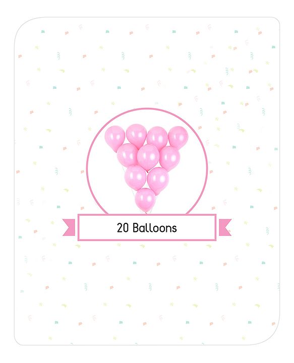 Babyhug Half Birthday Party Decor Kit Pink - Pack of 24