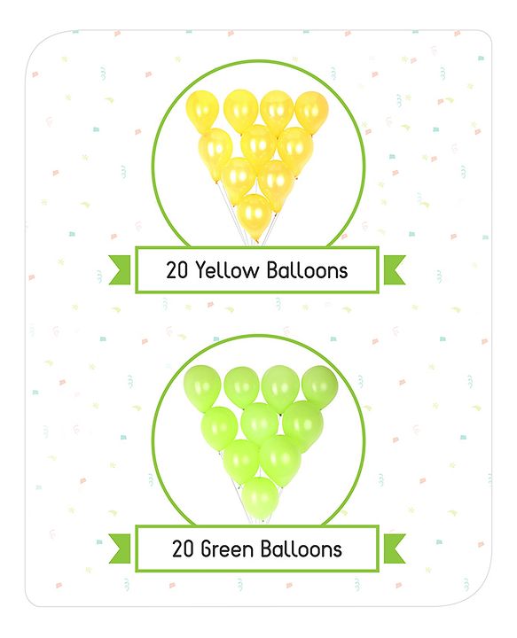 Babyhug Jungle Themed Birthday Party Decor Kit - Pack of 55