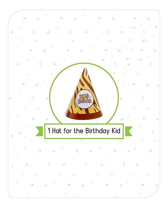 Babyhug Jungle Themed Birthday Party Decor Kit - Pack of 55