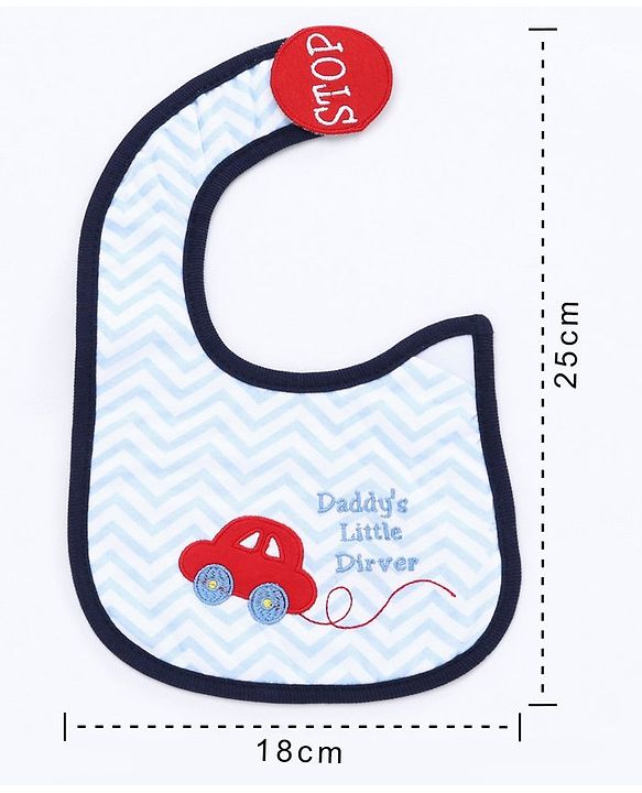 Babyhug Knitted Velcro Bib (Print and Color May Vary)