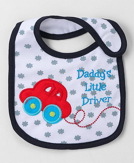 Babyhug Knitted Velcro Bib (Print and Color May Vary)