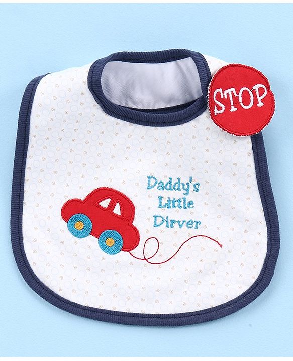 Babyhug Knitted Velcro Bib (Print and Color May Vary)