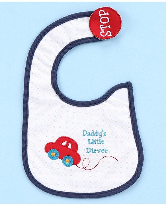 Babyhug Knitted Velcro Bib (Print and Color May Vary)