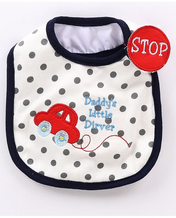 Babyhug Knitted Velcro Bib (Print and Color May Vary)