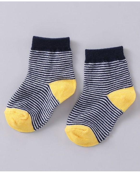 Cute Walk by Babyhug Anti Bacterial Ankle Length Socks Star Design Pack of 3 - Yellow
