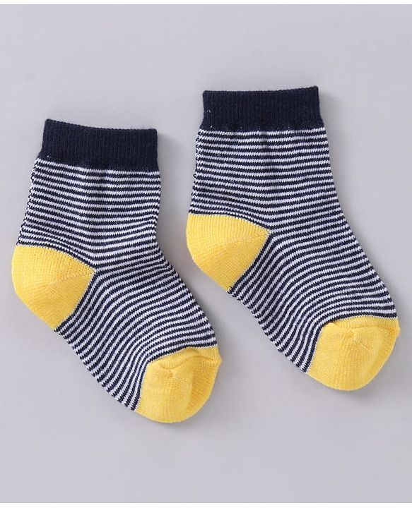 Cute Walk by Babyhug Anti Bacterial Ankle Length Socks Star Design Pack of 3 - Yellow