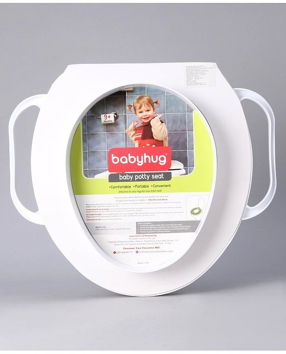 Babyhug Baby Potty Seat With Handle Giraffe Print - Green