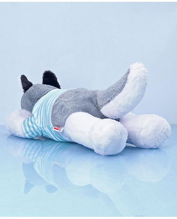 Babyhug Sleeping Husky Dog Soft Toy Multicolor - Length 55 cm