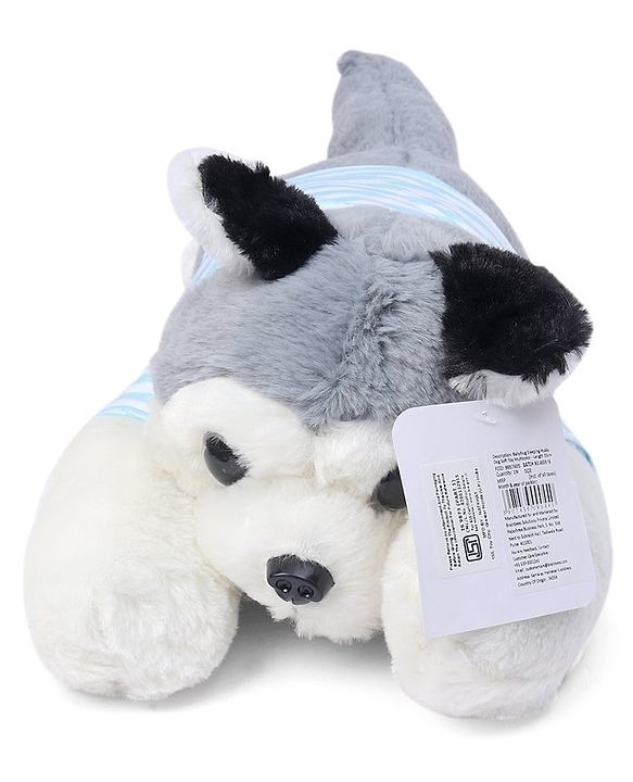 Babyhug Sleeping Husky Dog Soft Toy Multicolor - Length 55 cm