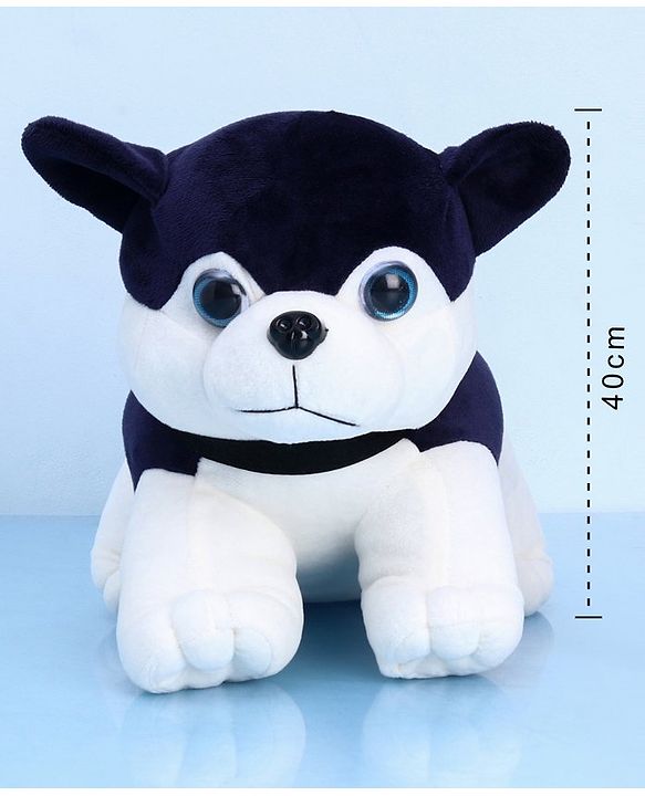 Babyhug Wolf Dog Soft Toy Blue White - Height 40 cm