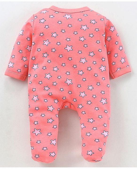 Babyhug Full Sleeves Sleepsuit Bunny Print - Pink