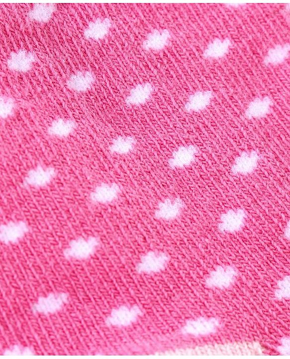 Cute Walk by Babyhug Ankle Length Antibacterial Socks Polka Dot Design Pack of 3 - Pink Purple Grey