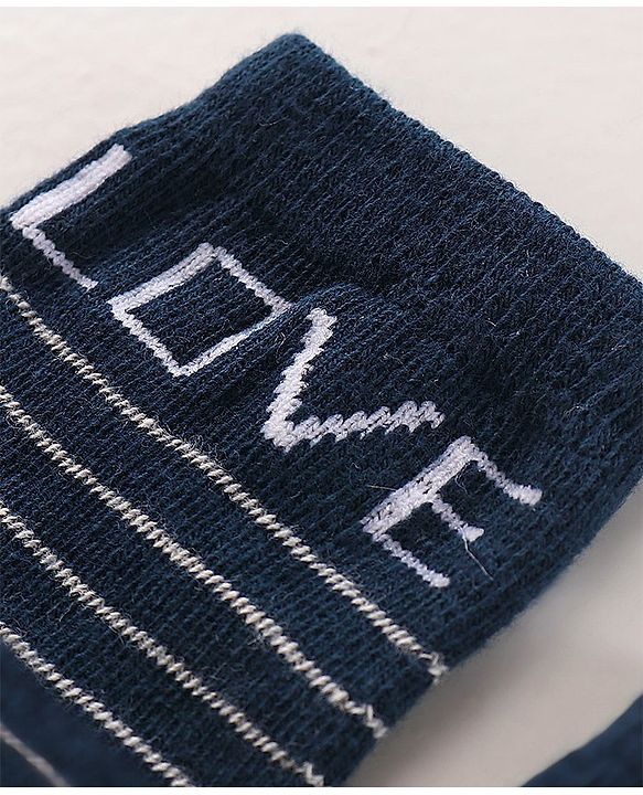Cute Walk by Babyhug Anti Bacterial Ankle Length Terry Socks Pack of 3 - Light & Navy Blue Grey