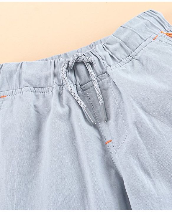 Pine Kids Full Length Cotton Cargo Pants - Grey