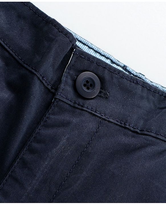Pine Kids Cotton Lycra Full Length Chino Pant - Navy Blue