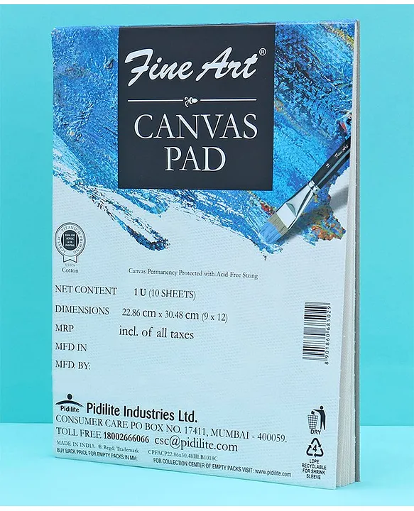 Fine Art Heavy-Weight Acrylic Painting Canvas Pad (9 X 12 Inch