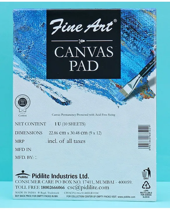 Fine Art Acrylic Painting Canvas Pad 9 x 12 Inch Online in India, Buy at  Best Price from  - 9960431