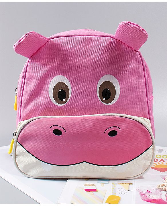 Babyhug Cow Design Fashion Backpack - Pink
