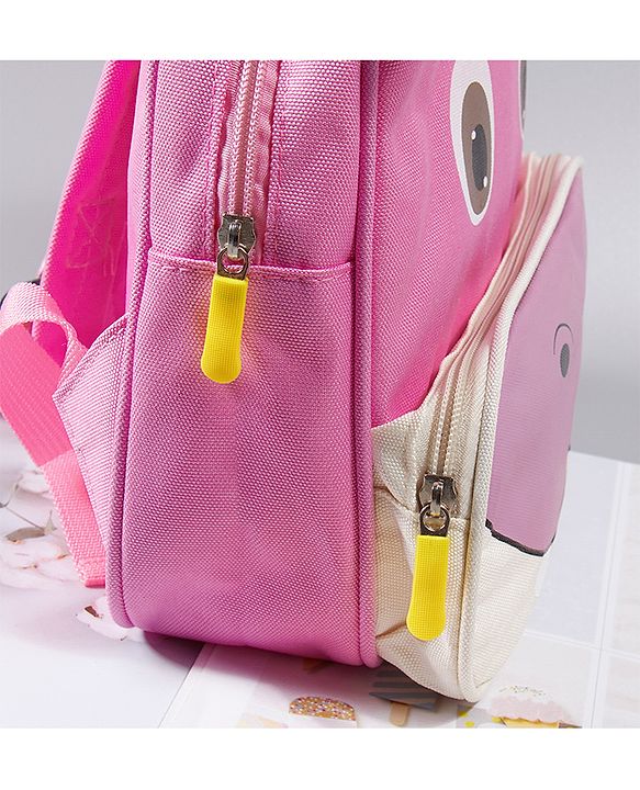 Babyhug Cow Design Fashion Backpack - Pink