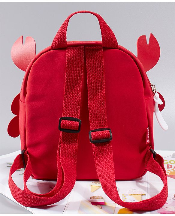 Babyhug Crab Design Fashion Backpack - Red