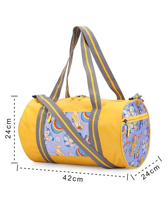 Pine Kids Printed Duffle Bag for 1 Day Trip - Yellow