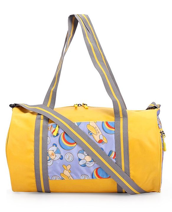 Pine Kids Printed Duffle Bag for 1 Day Trip - Yellow
