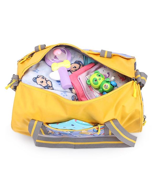 Pine Kids Printed Duffle Bag for 1 Day Trip - Yellow