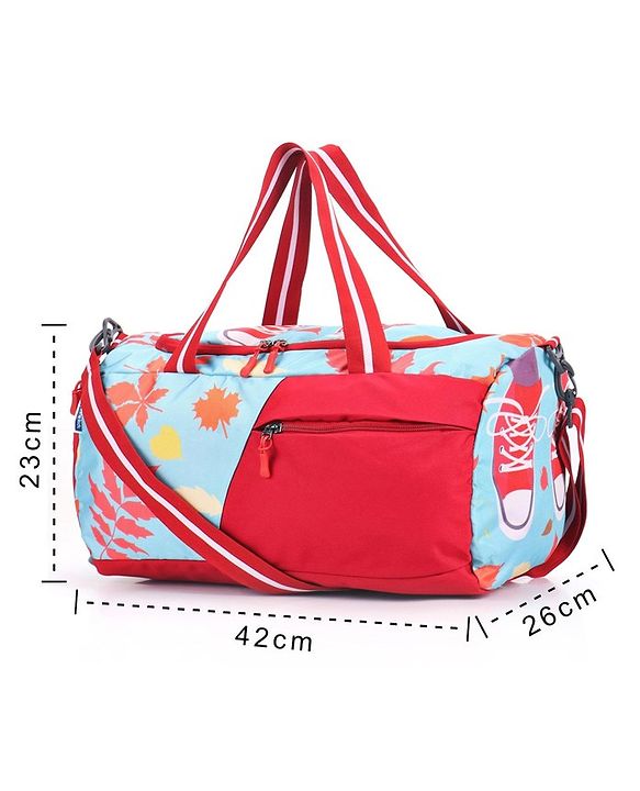 Pine Kids Duffle Bag with Shoe Compartment for 1 Day Trip  - Blue