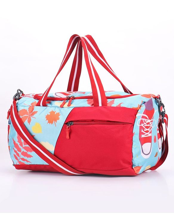 Pine Kids Duffle Bag with Shoe Compartment for 1 Day Trip  - Blue