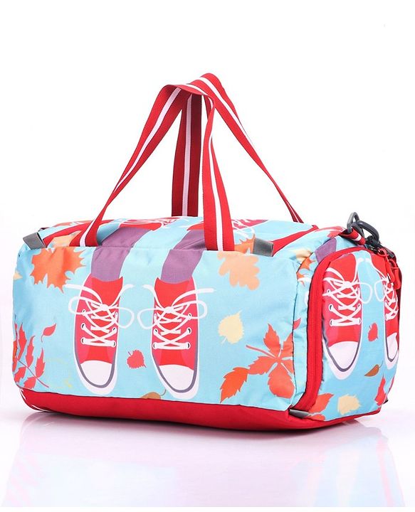 Pine Kids Duffle Bag with Shoe Compartment for 1 Day Trip  - Blue