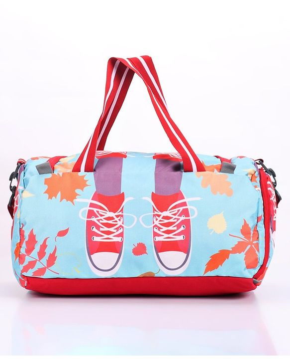 Pine Kids Duffle Bag with Shoe Compartment for 1 Day Trip  - Blue