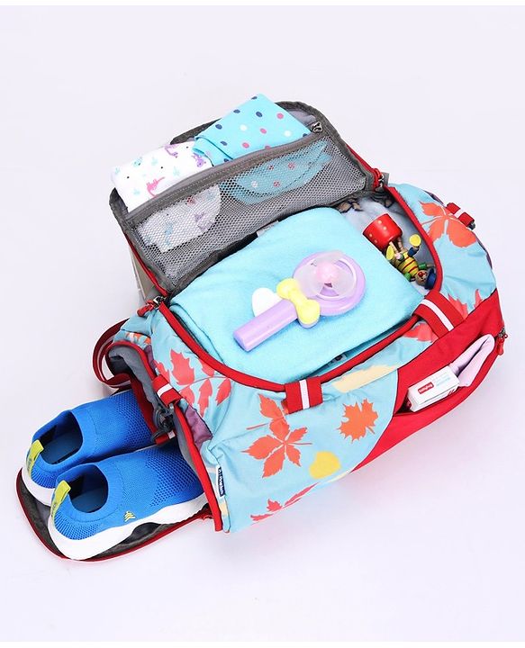 Pine Kids Duffle Bag with Shoe Compartment for 1 Day Trip  - Blue