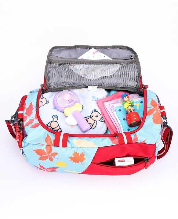 Pine Kids Duffle Bag with Shoe Compartment for 1 Day Trip  - Blue