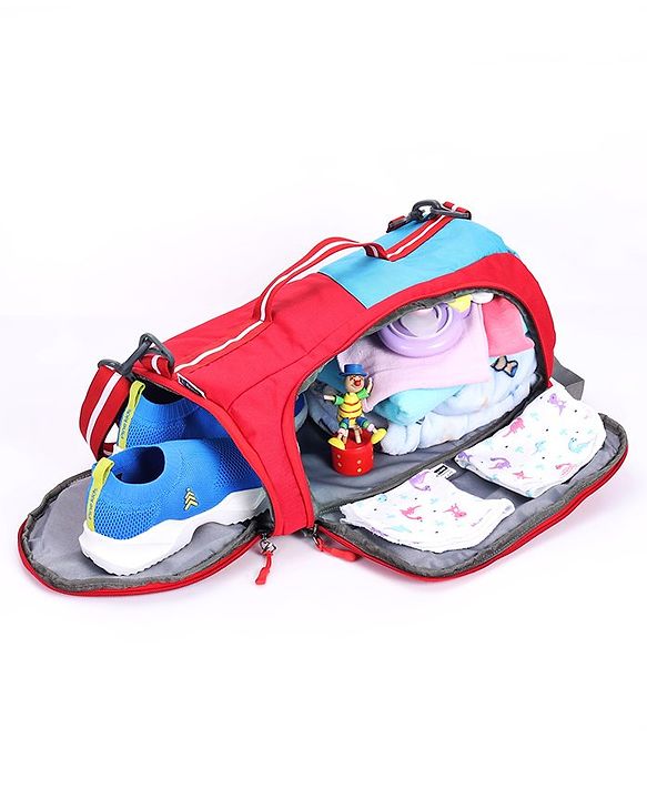 Pine Kids Duffle Bag cum Backpack for 1 Day Trip  - Red