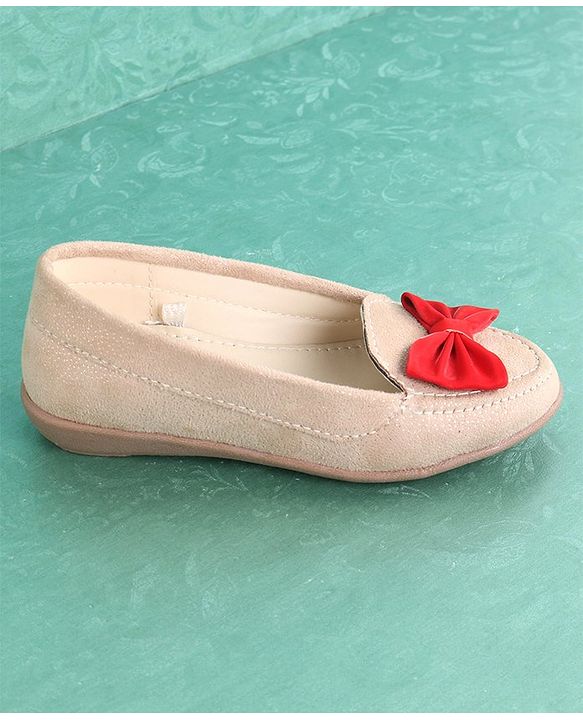 Pine Kids Bellies & Peep Toes Bow Applique - Cream