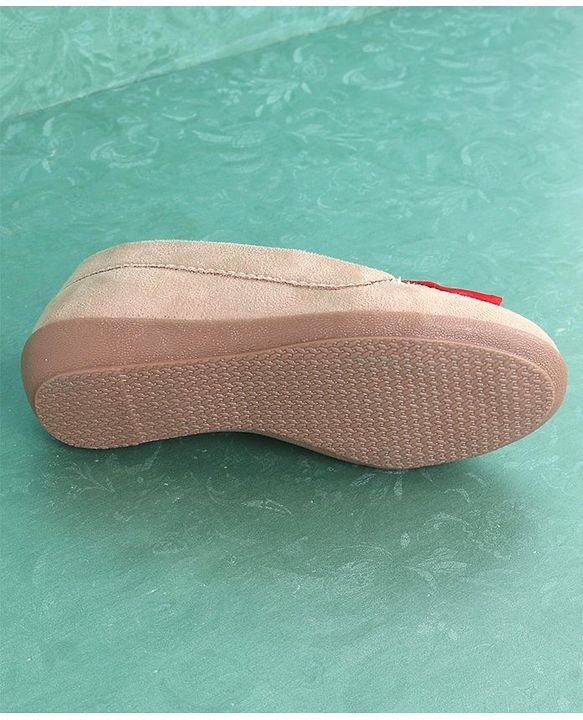 Pine Kids Bellies & Peep Toes Bow Applique - Cream