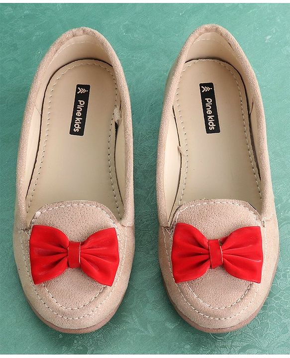 Pine Kids Bellies & Peep Toes Bow Applique - Cream