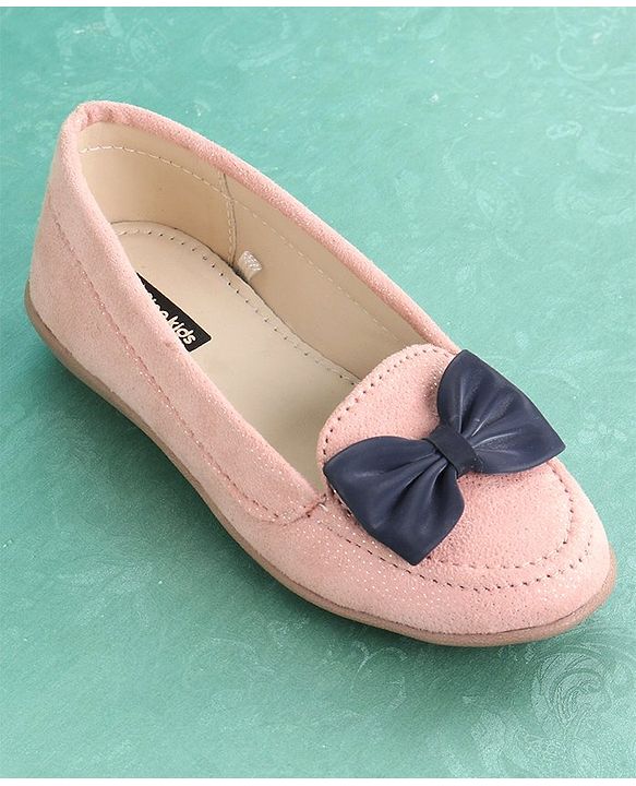 Pine Kids Bellies & Peep Toes Bow Applique - Pink