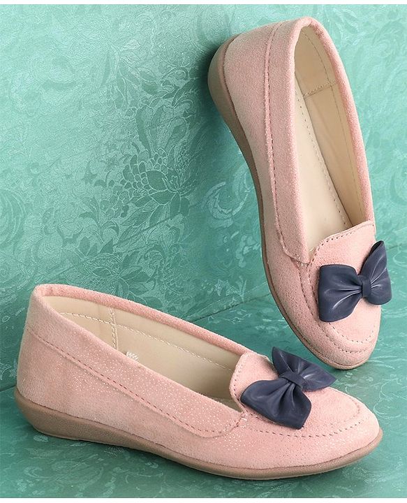 Pine Kids Bellies & Peep Toes Bow Applique - Pink
