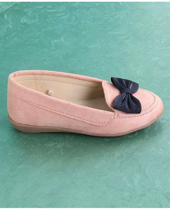 Pine Kids Bellies & Peep Toes Bow Applique - Pink
