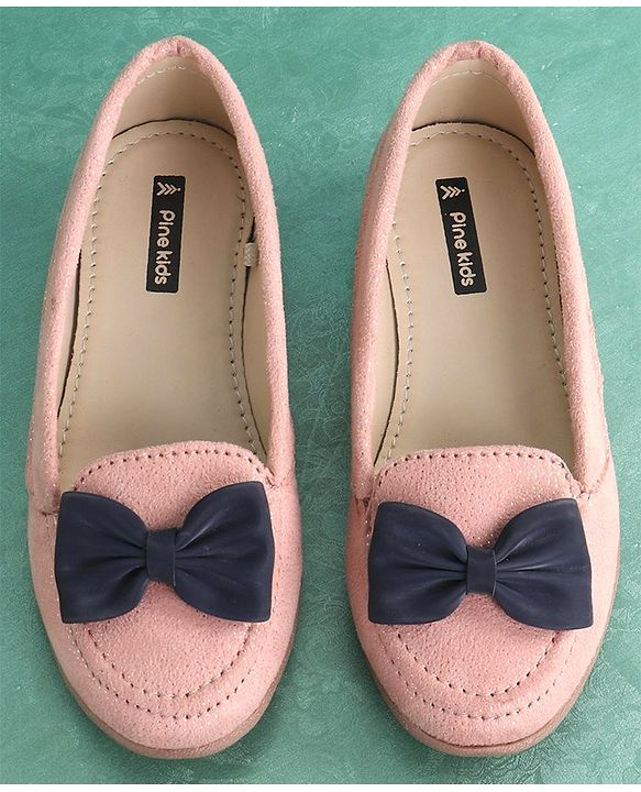 Pine Kids Bellies & Peep Toes Bow Applique - Pink