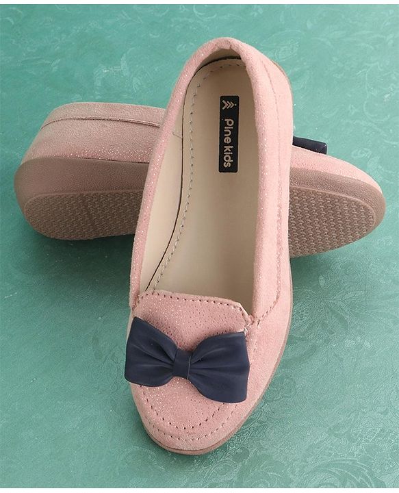 Pine Kids Bellies & Peep Toes Bow Applique - Pink