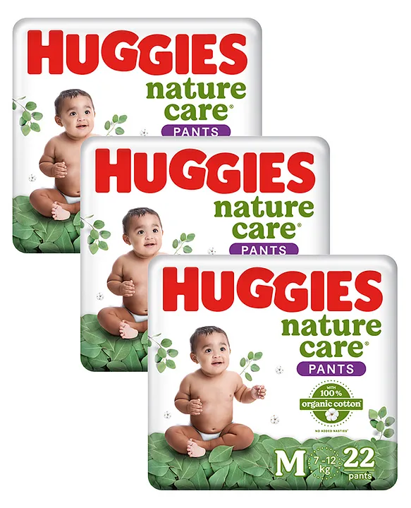 Buy Huggies Nature Care Baby Diaper Pants - With 100% Organic