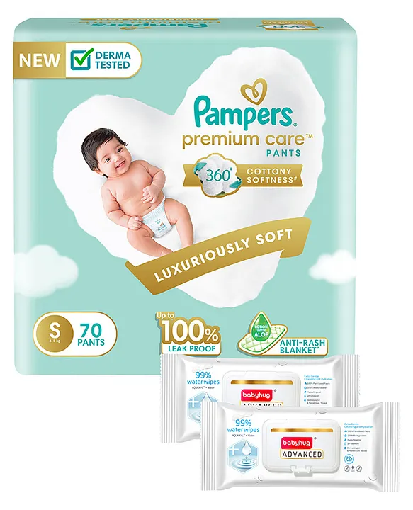 Pampers Premium Care Small Size Baby Diapers (46 Count) | RichesM Healthcare